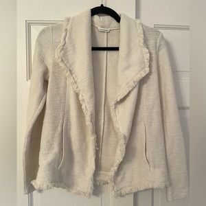 Club Monaco Black White Tweed Flapper Jacket Blazer Size Small Women’s Coat